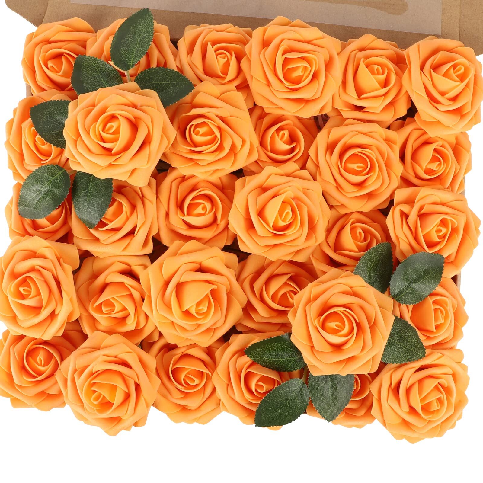 Artificial Flower Roses 30pcs Real Touch Fake Foam Roses with Stems for DIY B…