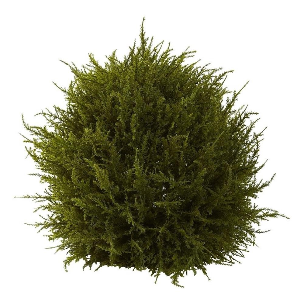 Nearly Natural 14″ Cedar Sphere in Green