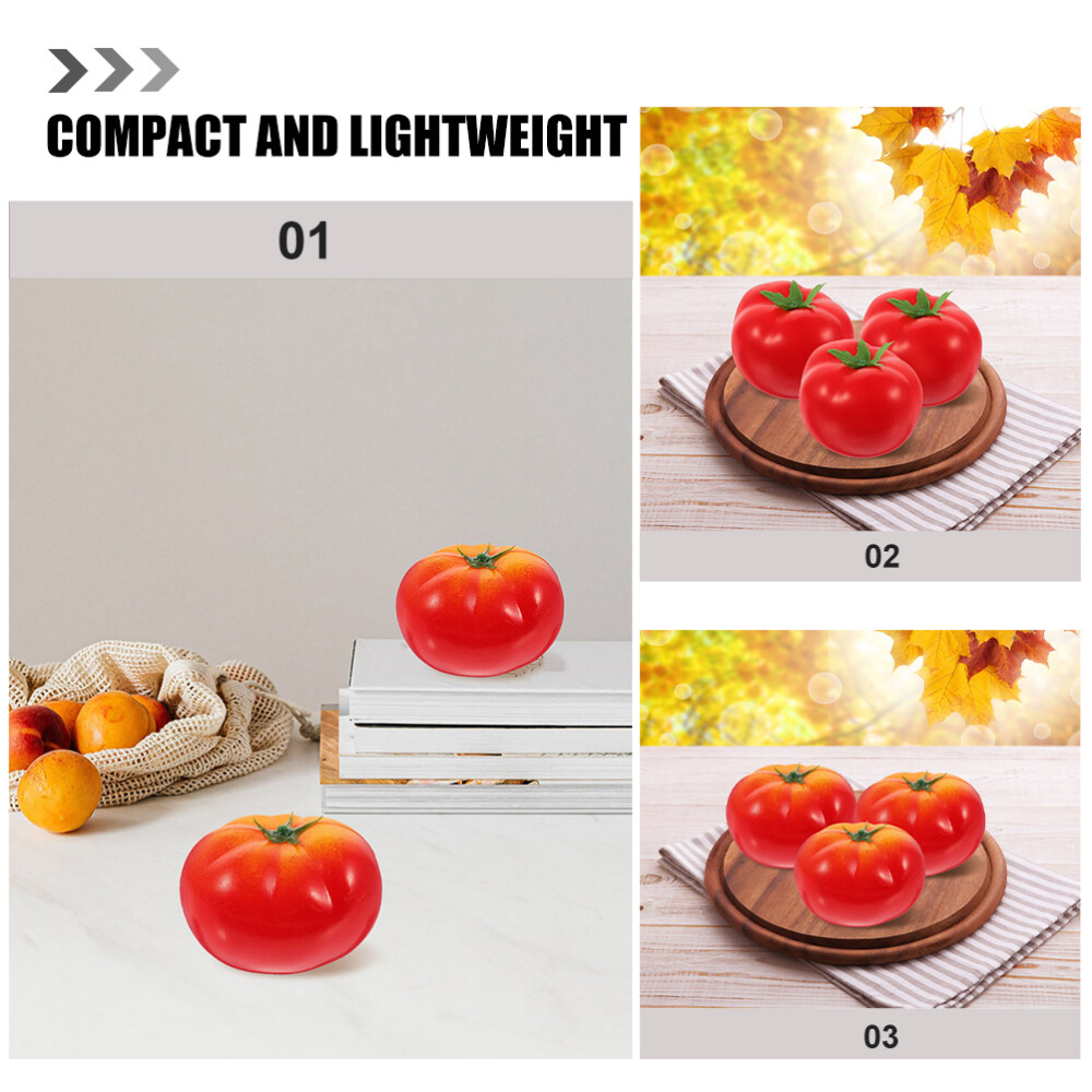 8 Pcs Imitation Tomato Foam Plastic Toddler Vegetables Fake Simulation Models