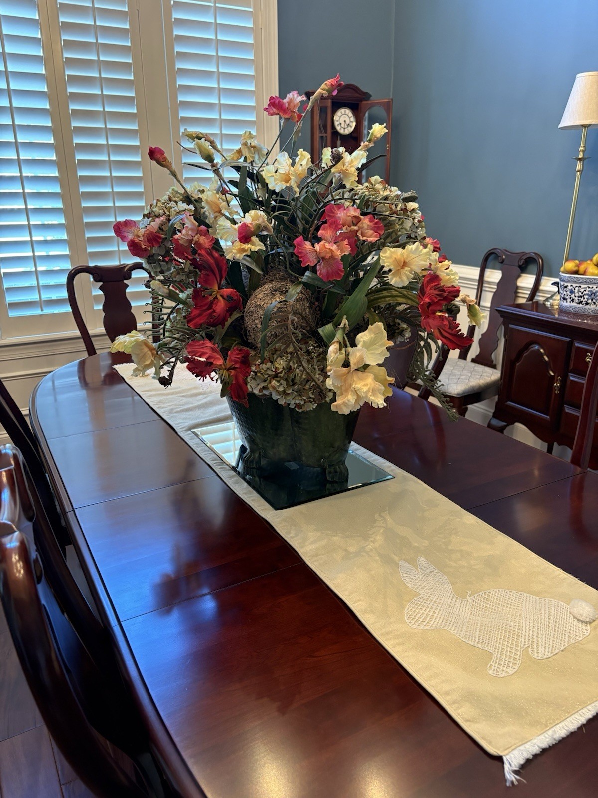 Large 38” Custom Silk Floral Centerpiece Dining Table Home Decor