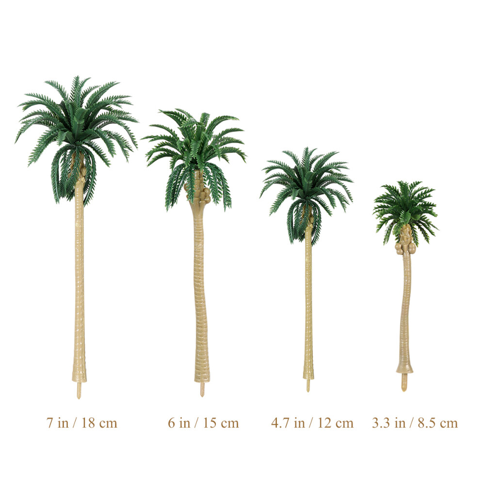 15PC Landscape Model Tree Scenery Model Coconut Palm Trees HO N Z Scale