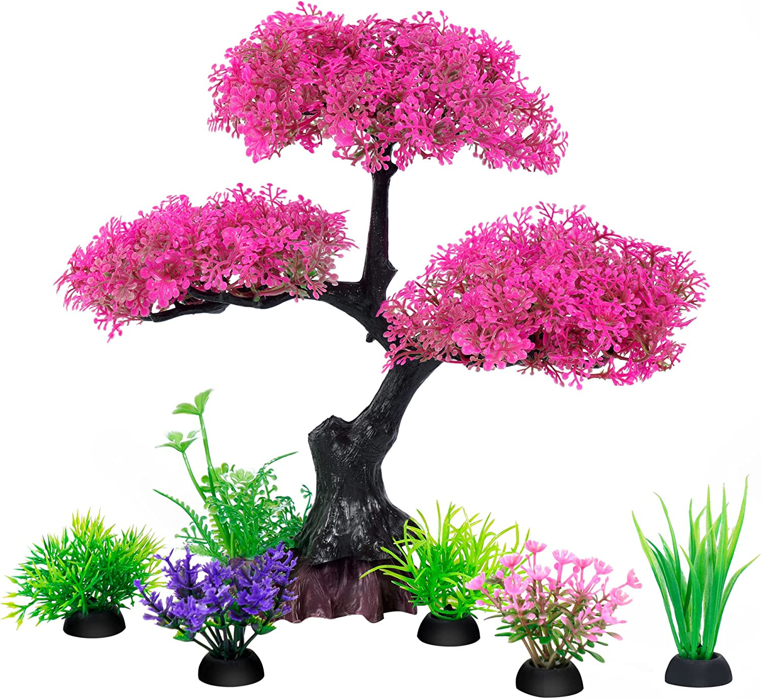Aquarium Artificial Plastic Plants Decoration Aquarium Decor Set Fish Tank Decor