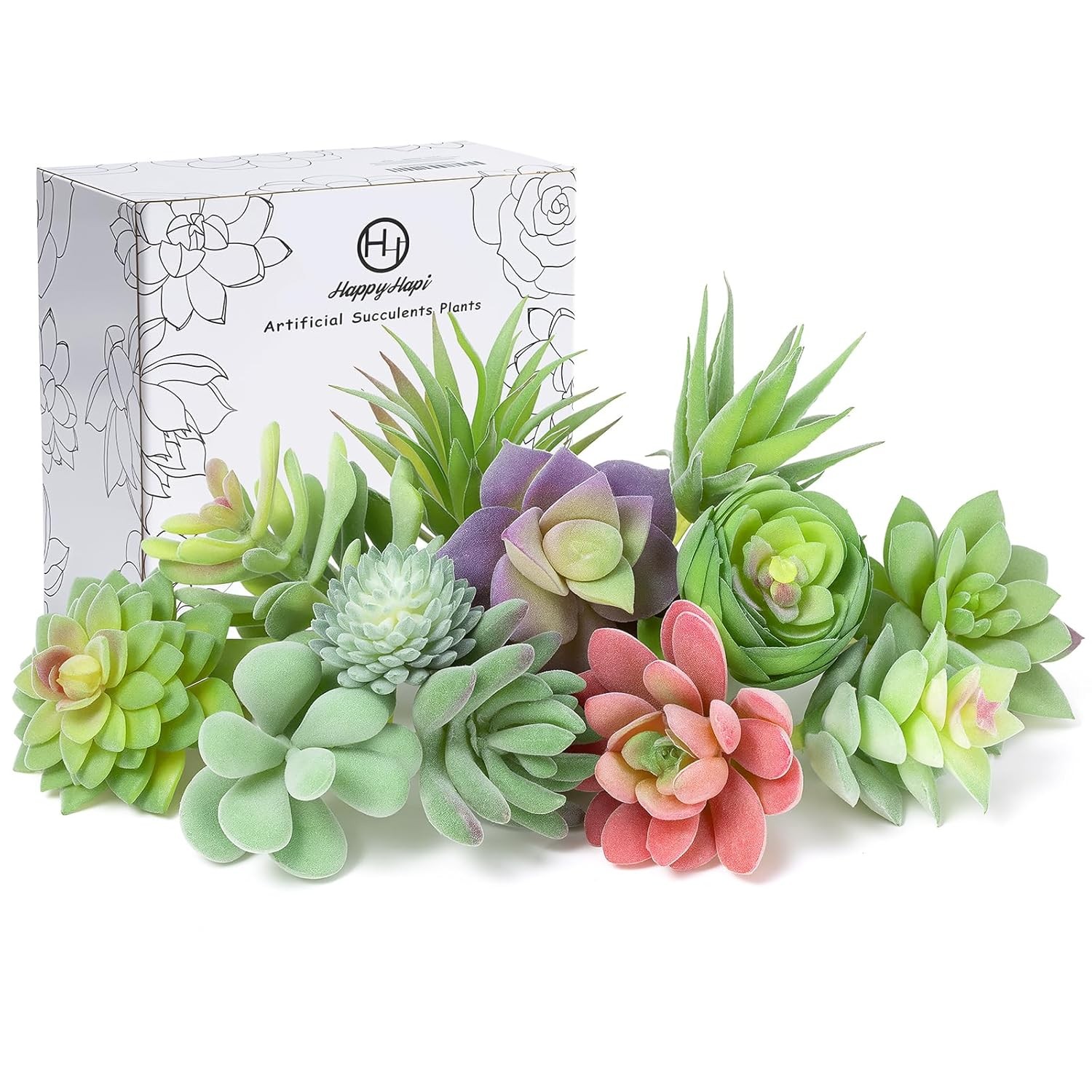 Artificial Succulents 12Pcs Mini Unpotted Faux Succulent Plants for Craft Decor