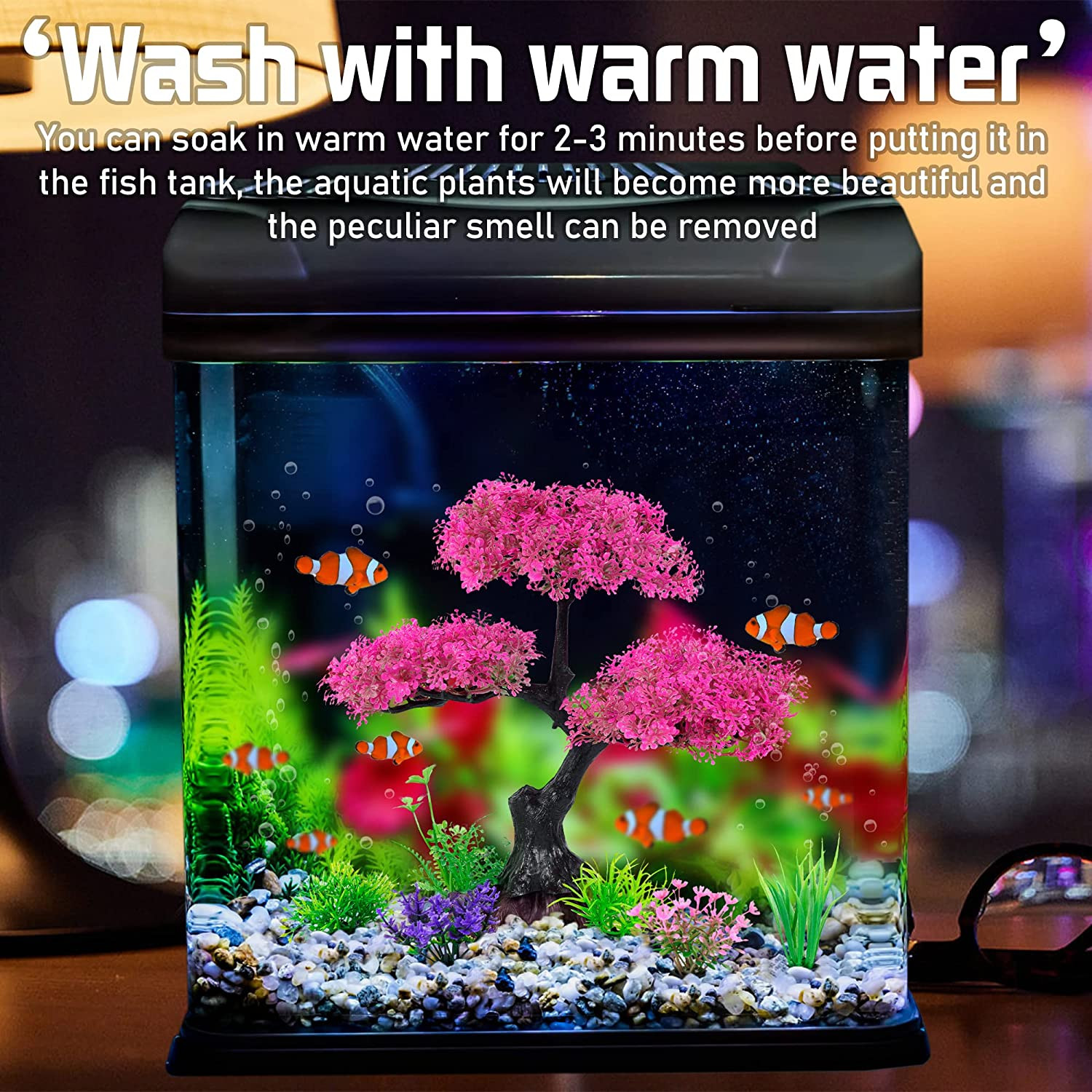 Aquarium Artificial Plastic Plants Decoration Aquarium Decor Set Fish Tank Decor