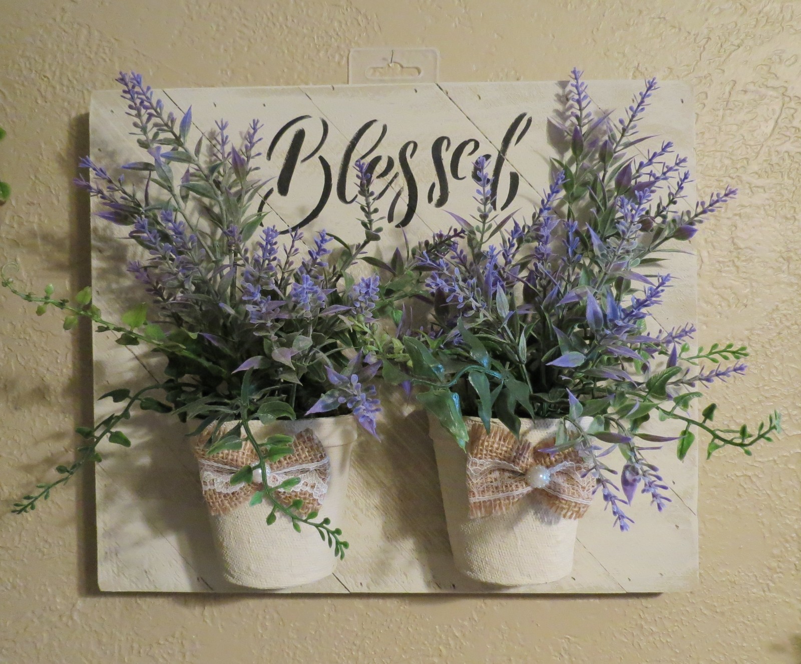 Lavender Decorative “Blessed” wall hanger