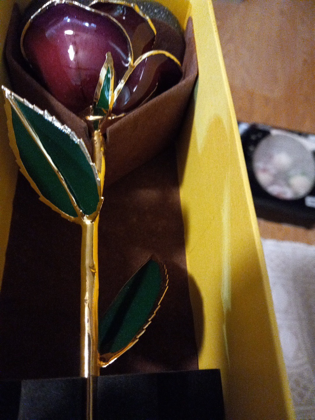 ZJchao Gold Dipped Real Rose Premium Long Stem