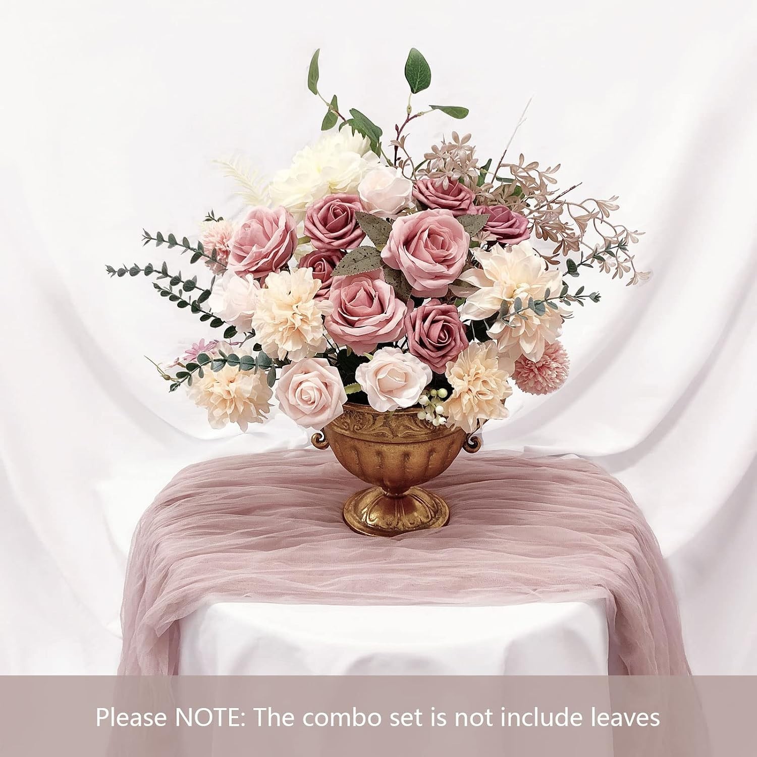 Roses Artificial Flowers Pink Bouquets Box Set for DIY Bridal Wedding Shower …