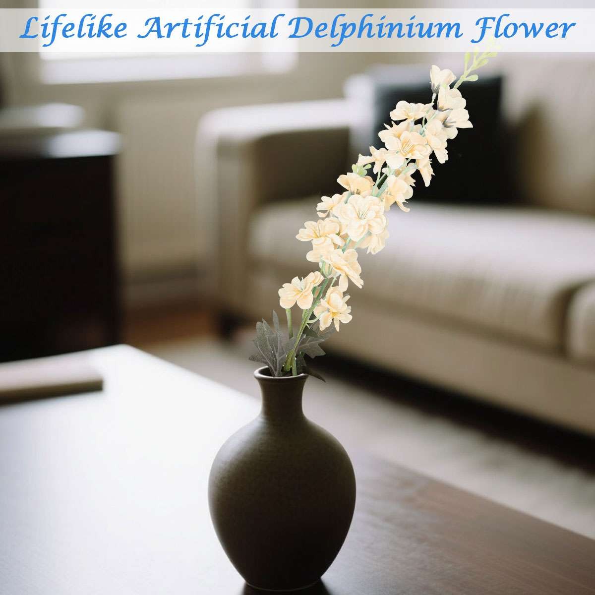 LOT Artificial Flowers Delphinium Long Silk Larkspur Flowers Home Garden Decor
