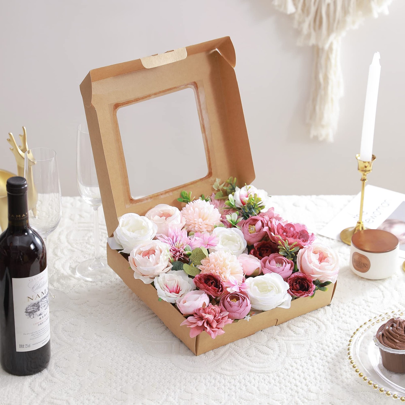 Artificial Flowers Combo, Fake Flowers for DIY Tables Centerpieces Baby Showe…