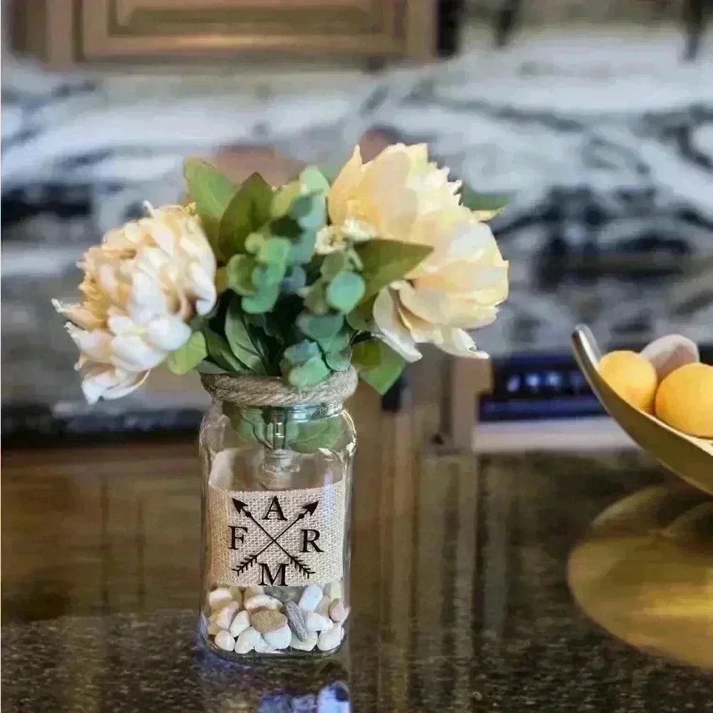 NEW Southern Style Centerpiece – Farmhouse Faux Floral Arrangement – So pretty!