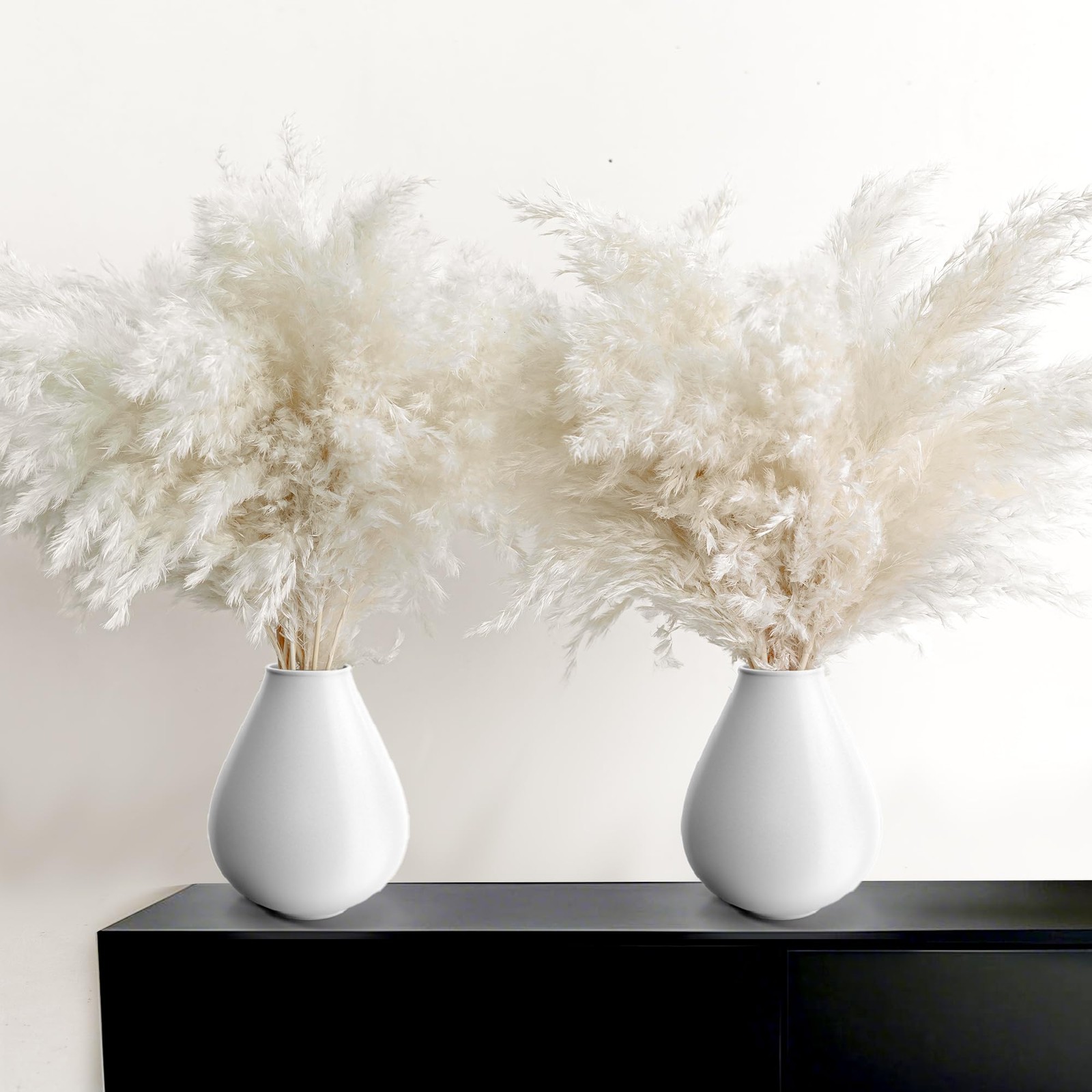 30PCS White Pampas Grass for Home Decor – Elegant Boho Decor – Premium Quality P