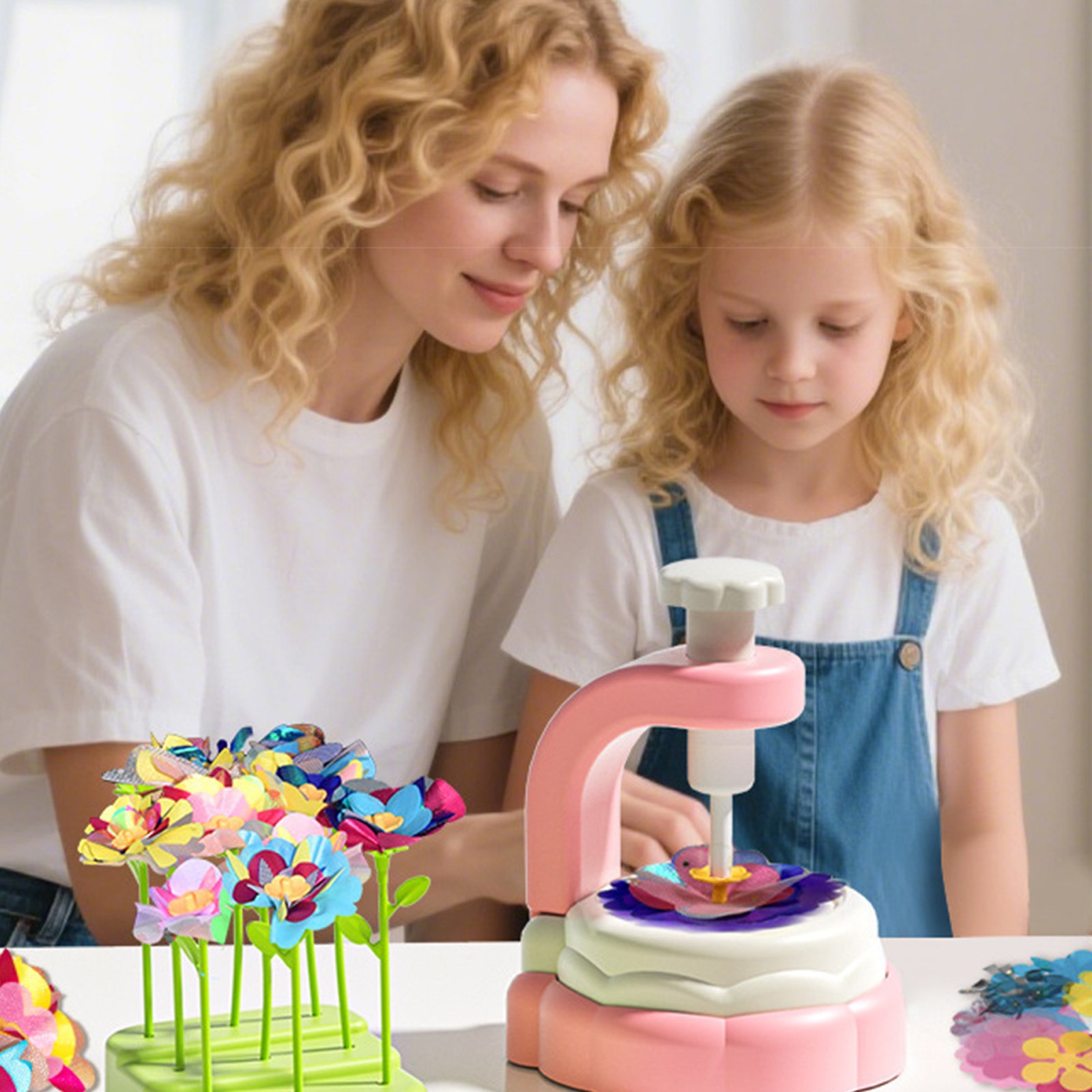 DIY Fabric Flower Bouquets Toys,Flowers Maker Toy,Making Kit Build Own Bouquet