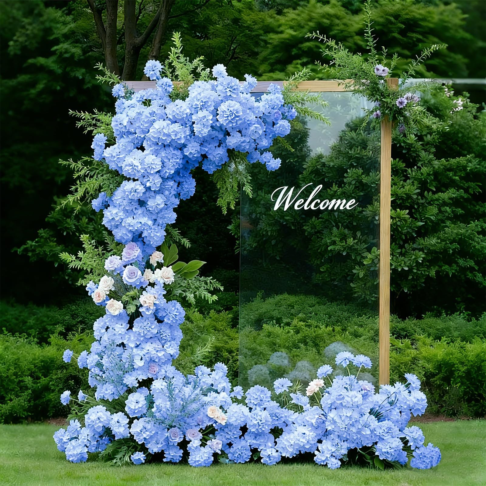 30 Pcs Blue Hydrangea Artificial Flowers Bulk, Faux Hydrangea Flowers Heads, …