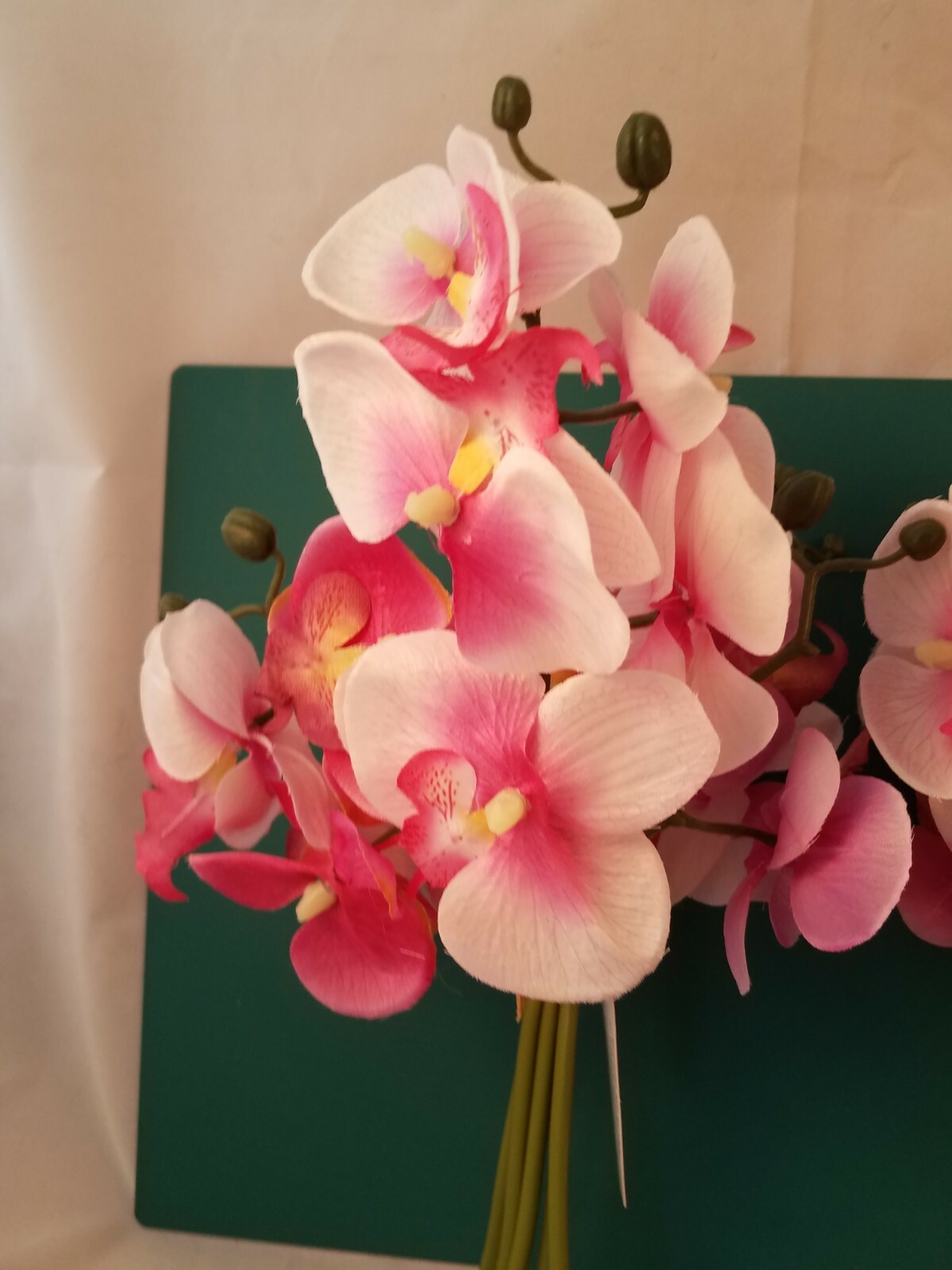 (lot of 2) NWT Artificial Silk Orchid Bouquets. Bright Ideas Joann