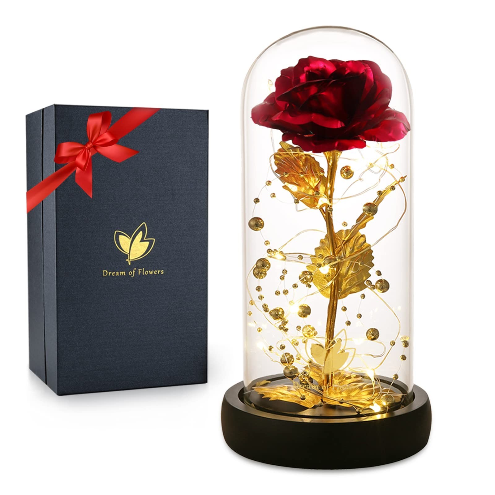 Eternal Colorful Glass Rose with Light – Perfect Mother’s Day & Birthday Gift fo