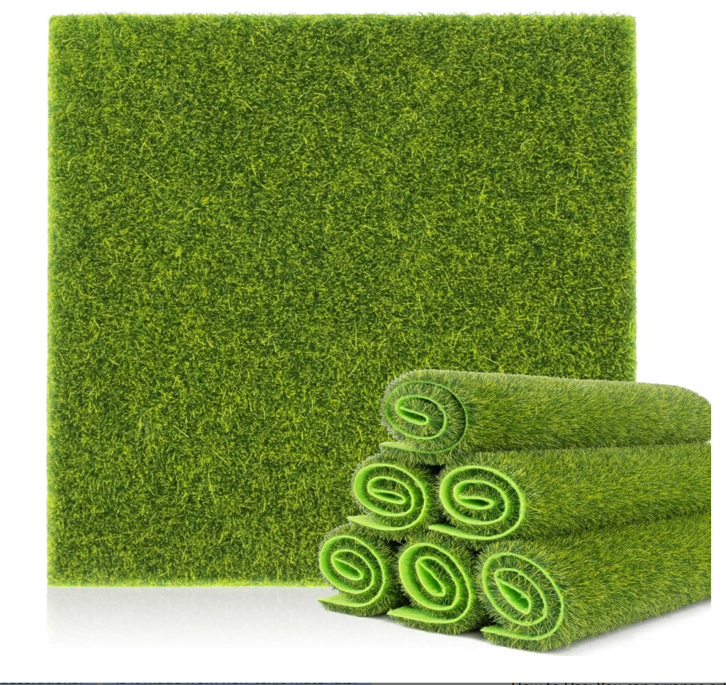 Fake Grass Decor – 6PCS Artificial Grass Faux Plastic Fairy Garden Grass