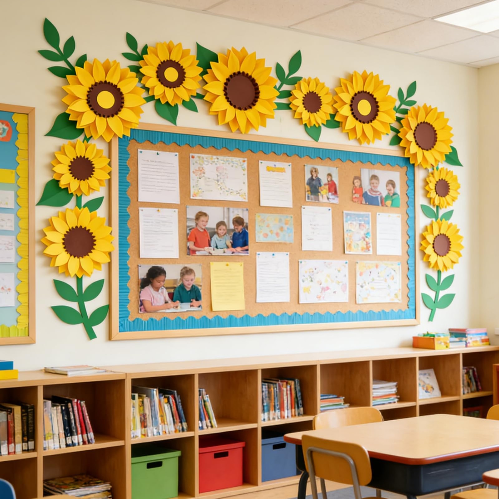 Sunflower Flower Decorations for Wall Giant Artificial Sunflowers Classroom D…