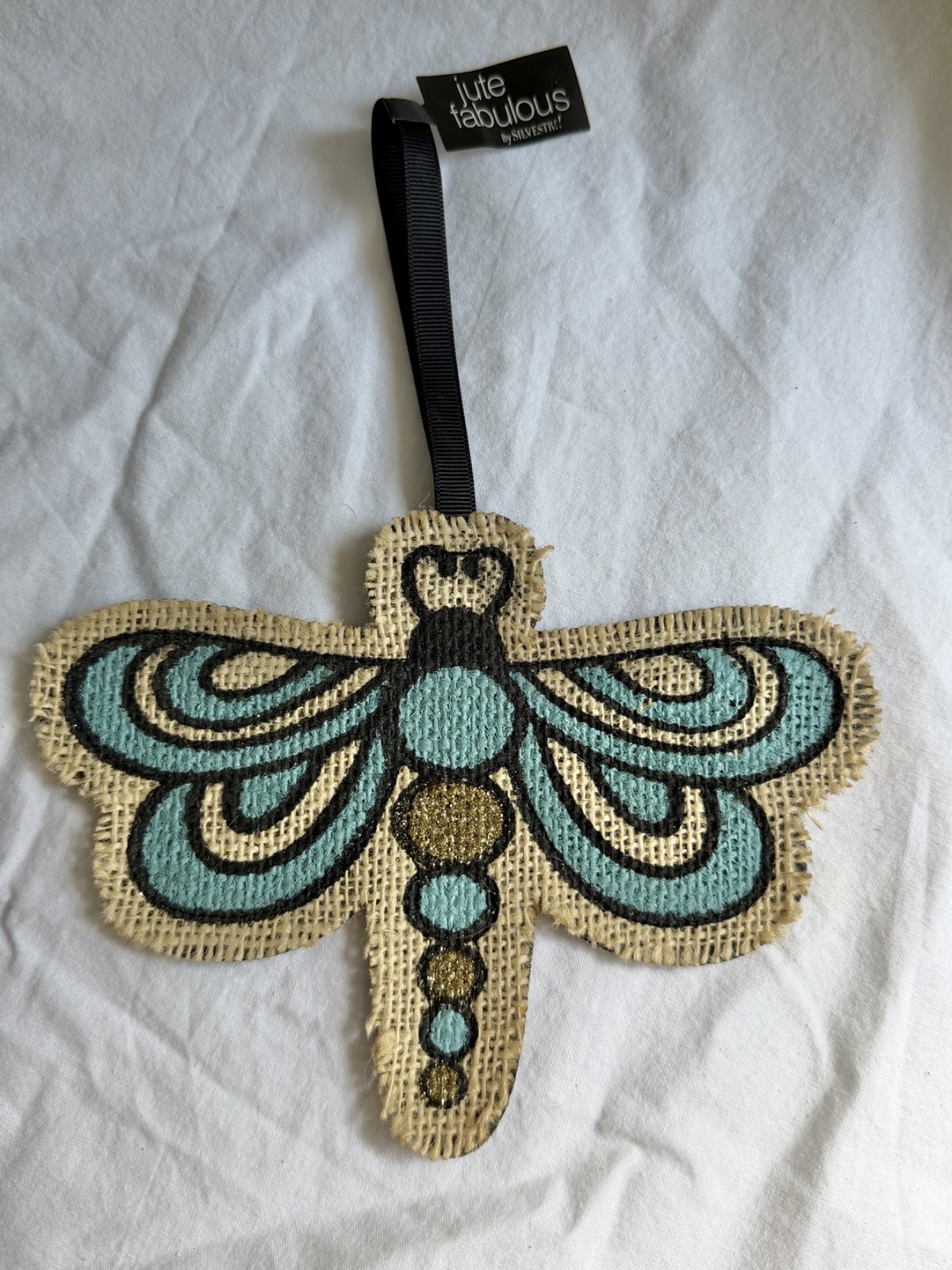 Silvestri Jute Fabulous Burlap Butterfly & Dragonfly Hanging Ornaments Decor Lot
