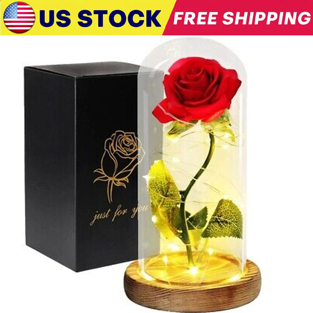 Eternal Rose flower Preserved rose everlasting rose flower gift with Led Light