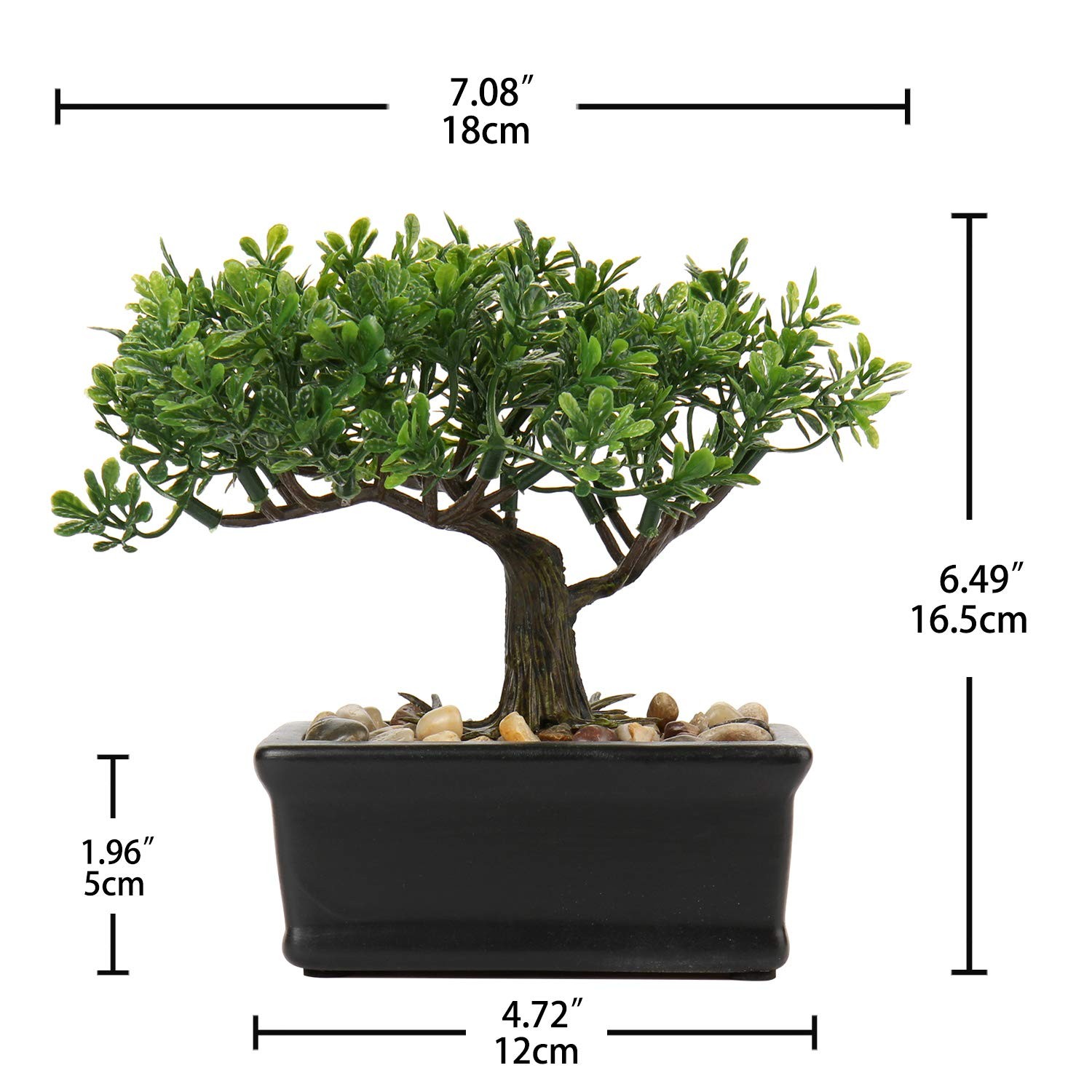 Artificial Bonsai Tree Juniper Faux Plants Indoor Small Fake Plants Decor With C