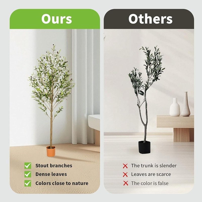 Realistic Olive Tree Artificial Plant Indoor Zero Maintenance Easy Setup New