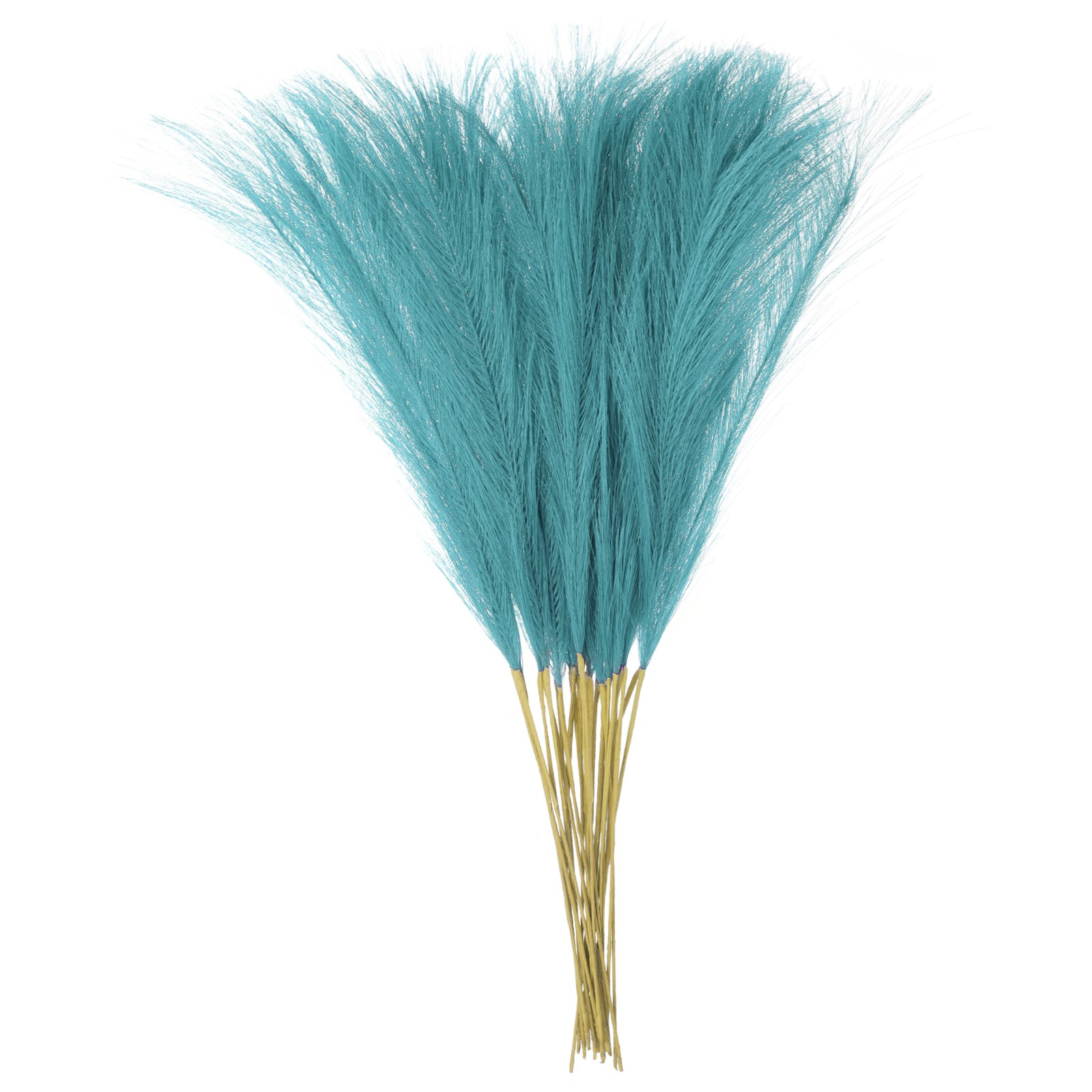 25pcs Faux Pampas Grass 21 Inch Artificial Pampas Grass for Decor Blue Green