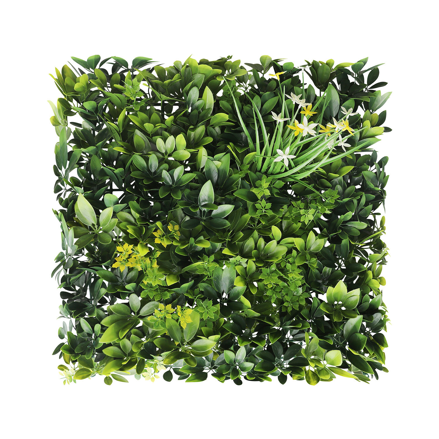 20″x20″ Artificial Faux #6 3D Mixed Panel Leaf Privacy Fence Screen Decor Hedge