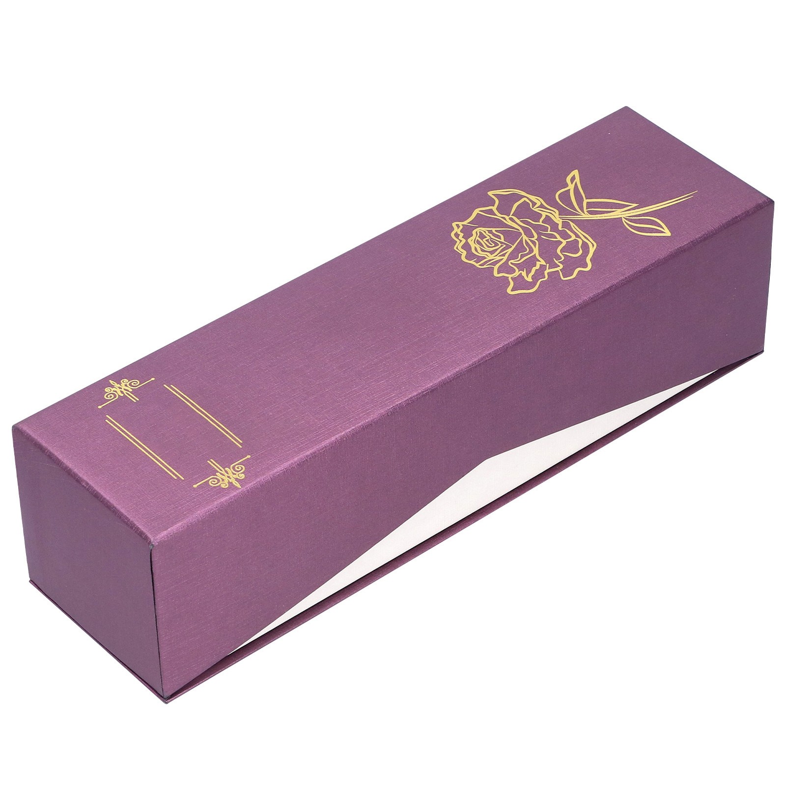 Real Purple Rose 24K Gold Dipped Preserved Flower Gifts With Stand For