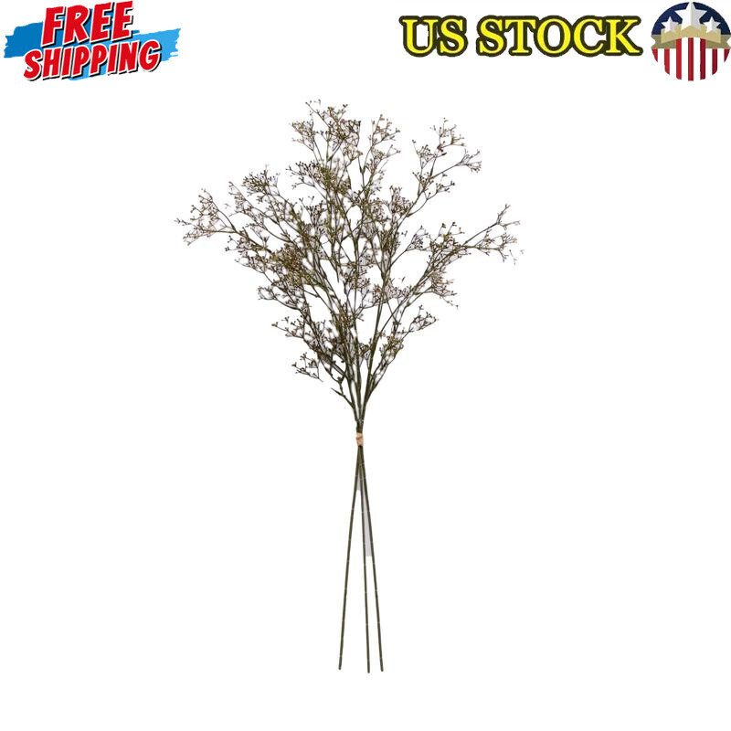 Artificial Dried Rice Stem Bundle 3pcs Bendable Indoor Decor DIY Vases New