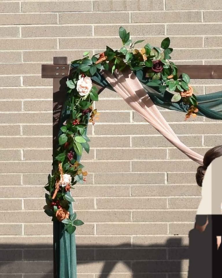 5.9 foot artificial terracotta rose and eucalyptus leaves floral garland