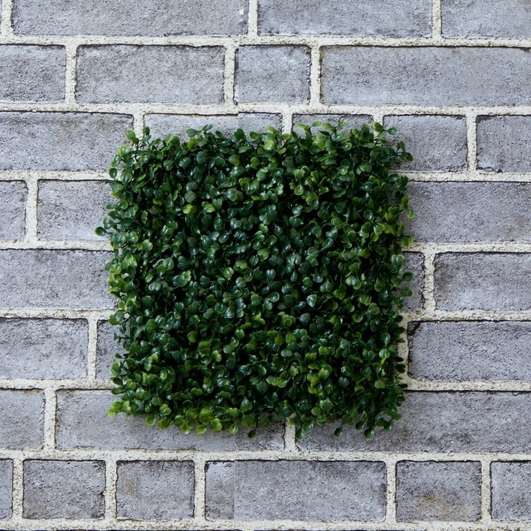 Mainstays Artificial Boxwood Plant Mat 10″ x 10″ Green Decorative Wall Panel NEW