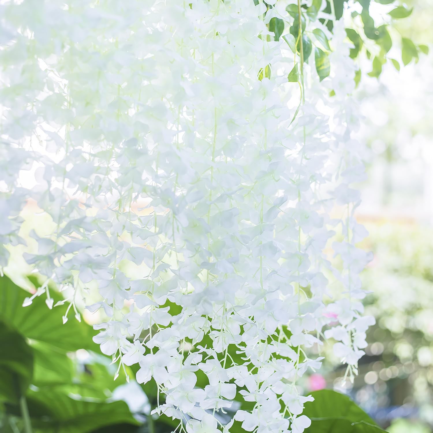(36 Branches 12 Pack /45 inch /3.7ft Wisteria Hanging Artificial Flowers Fake…