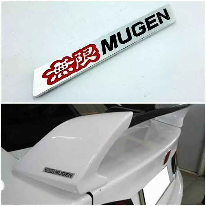 Mugen Logo Aluminium RedBlackSilver Part Car Spoiler Badge Emblem Logo For Honda
