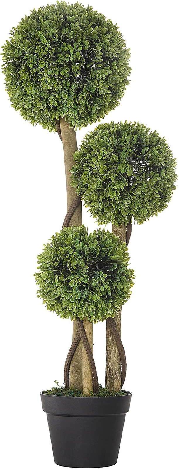 Artificial Plant 3 Ball Boxwood Topiary Tree Outdoor Light Green | Indoor & Outd