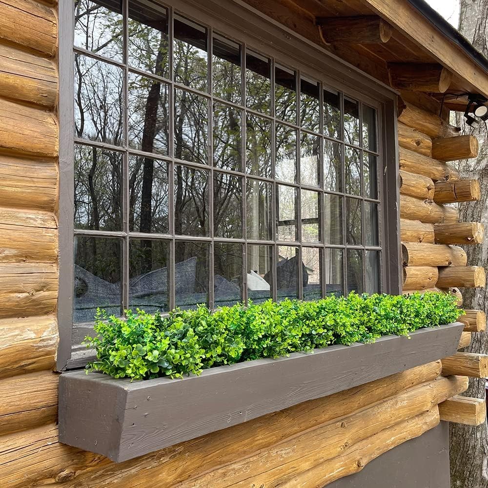 Realistic Artificial Boxwood Plants – Set of 24