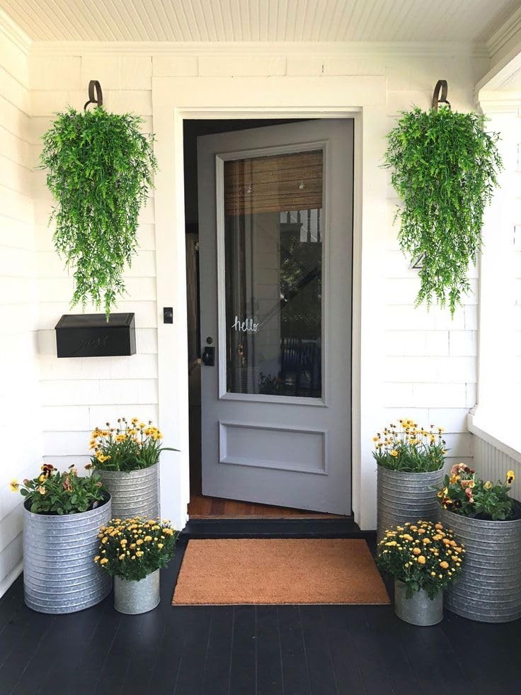 4pcs Fake Hanging Plants 30.3IN Faux Artificial Wall Plant Greenery Lavender