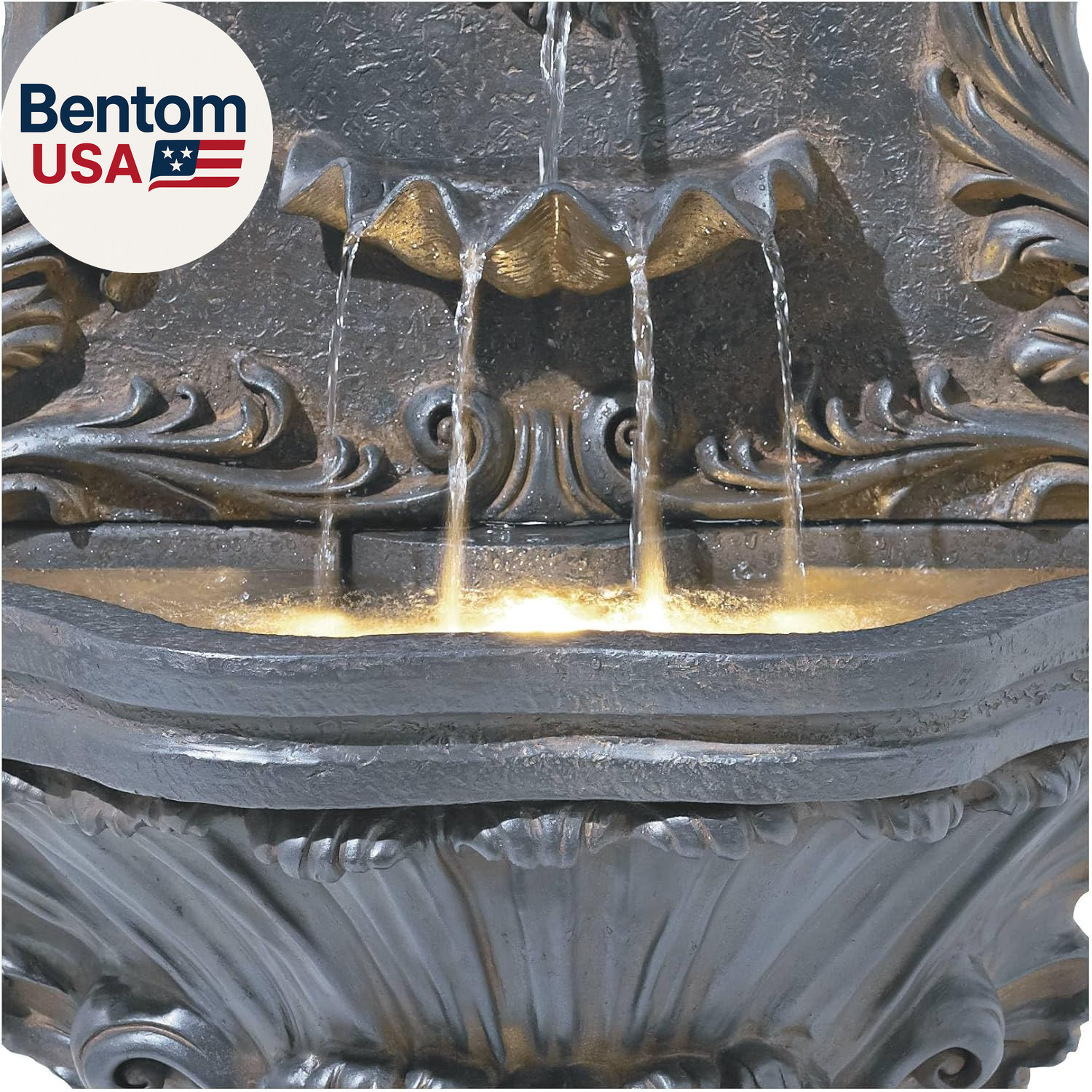 Royal Lion Acanthus 50″ High Large Italian Indoor Outdoor Decor Faux Stone Floor