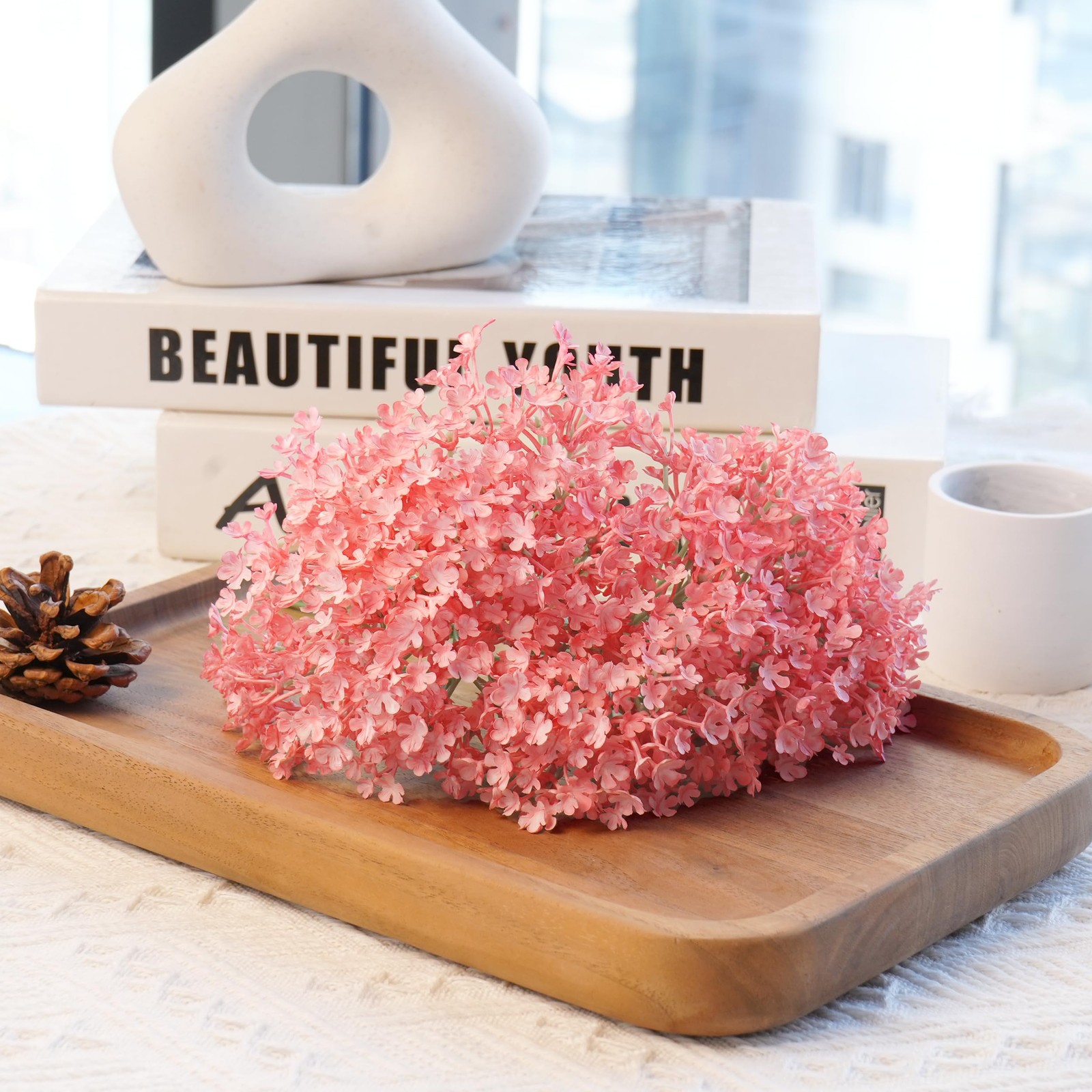 12 PCS Babys Breaths Artificial Flower Bouquets Fake Faux Gypsophila Decor