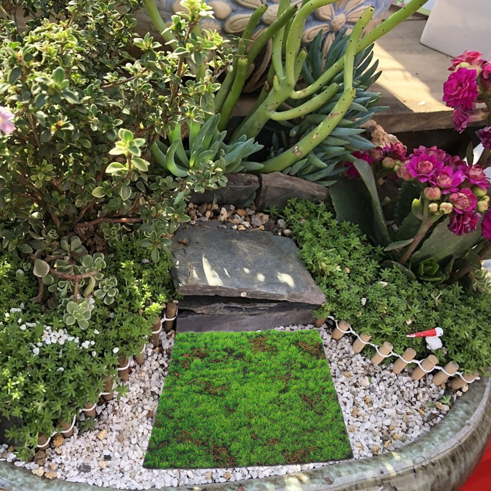Artificial Moss Mat Decorative Simulated Turf Fake Grass for Project Plastic