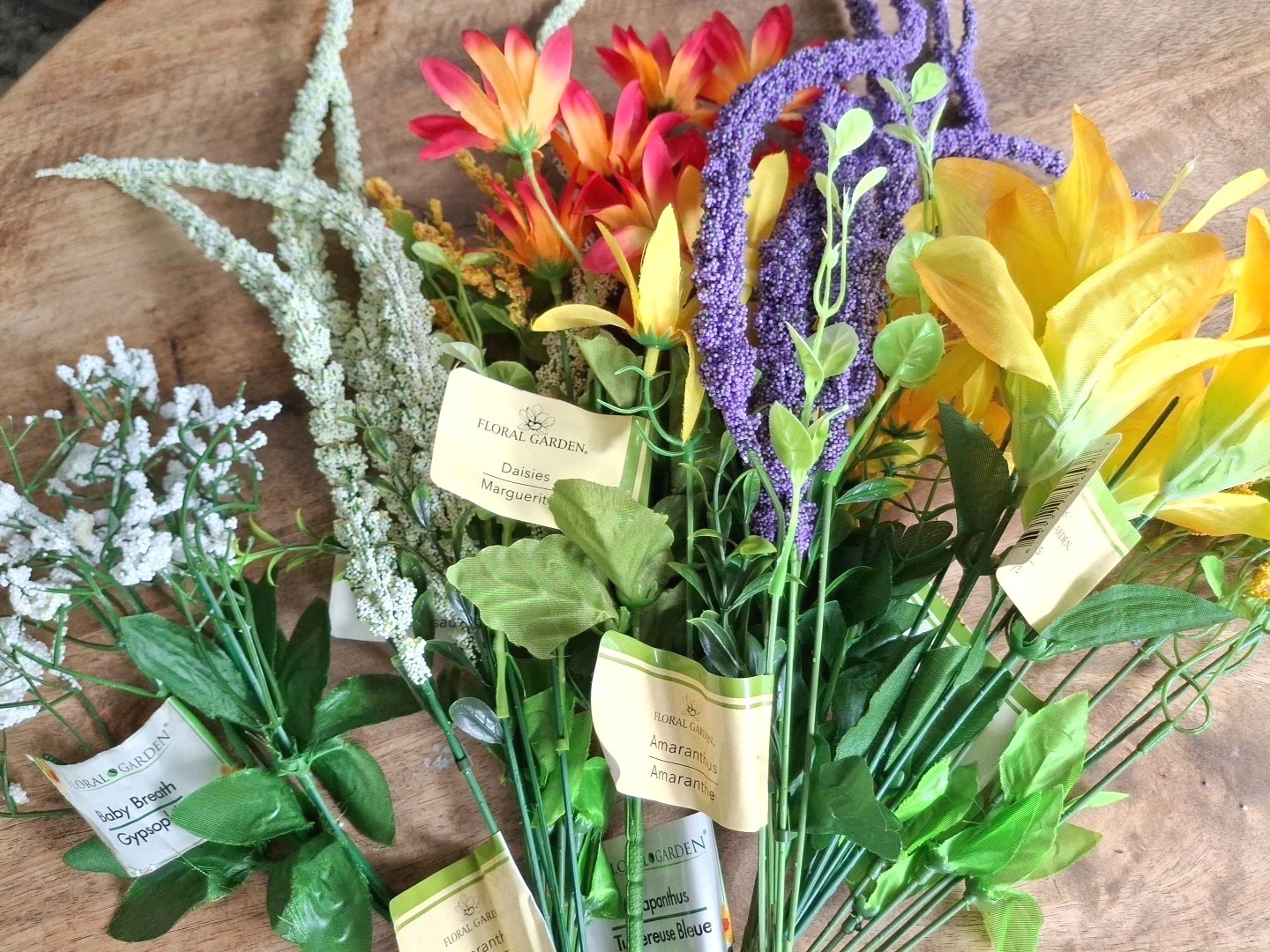 Artificial Flowers Bundle. Daisies, Babies Breath, Amaranthus, Lilies,…