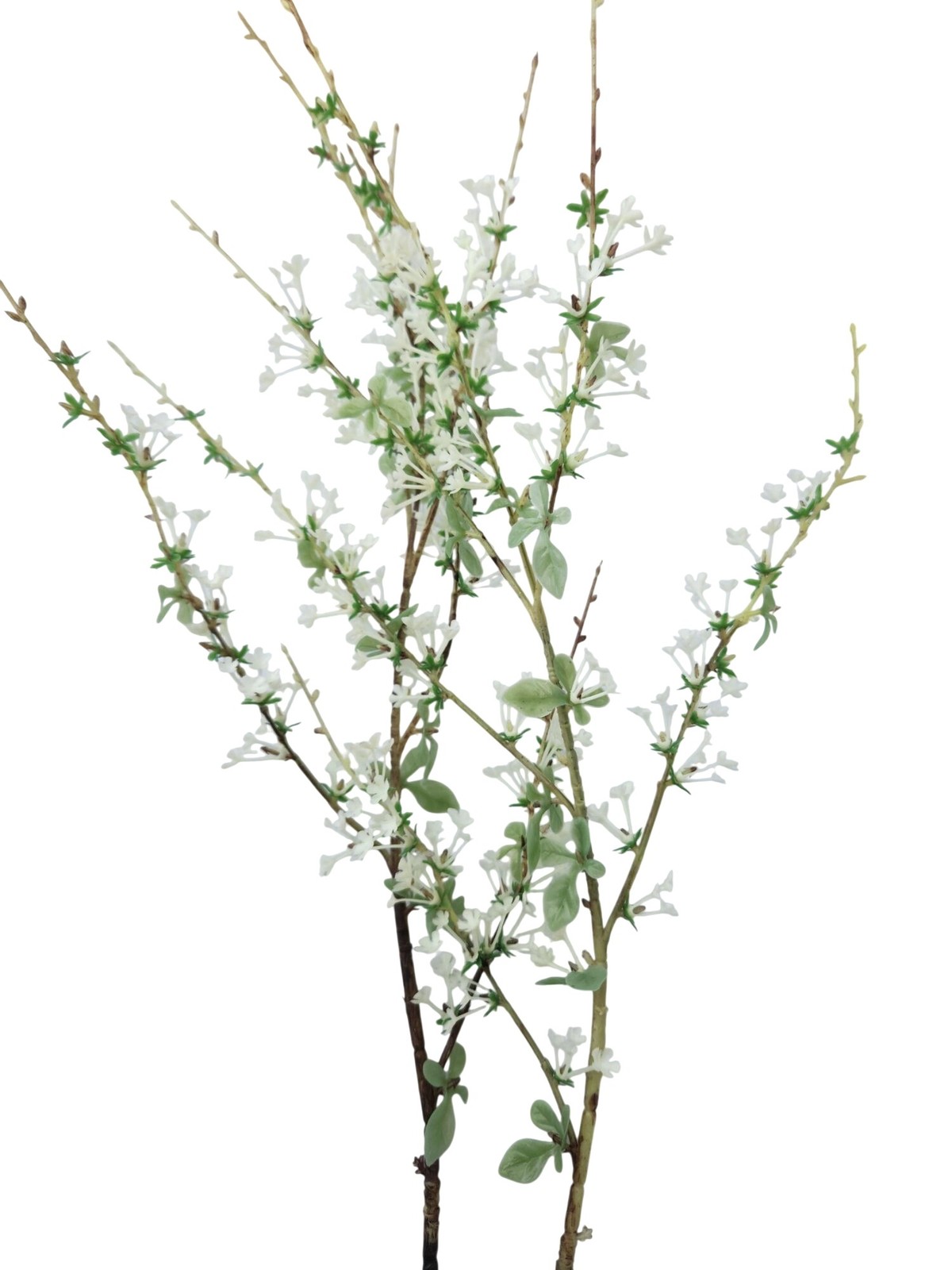 Artificial White Blossom Branch Stems Faux Spiraea Flower Filler Wedding Decor