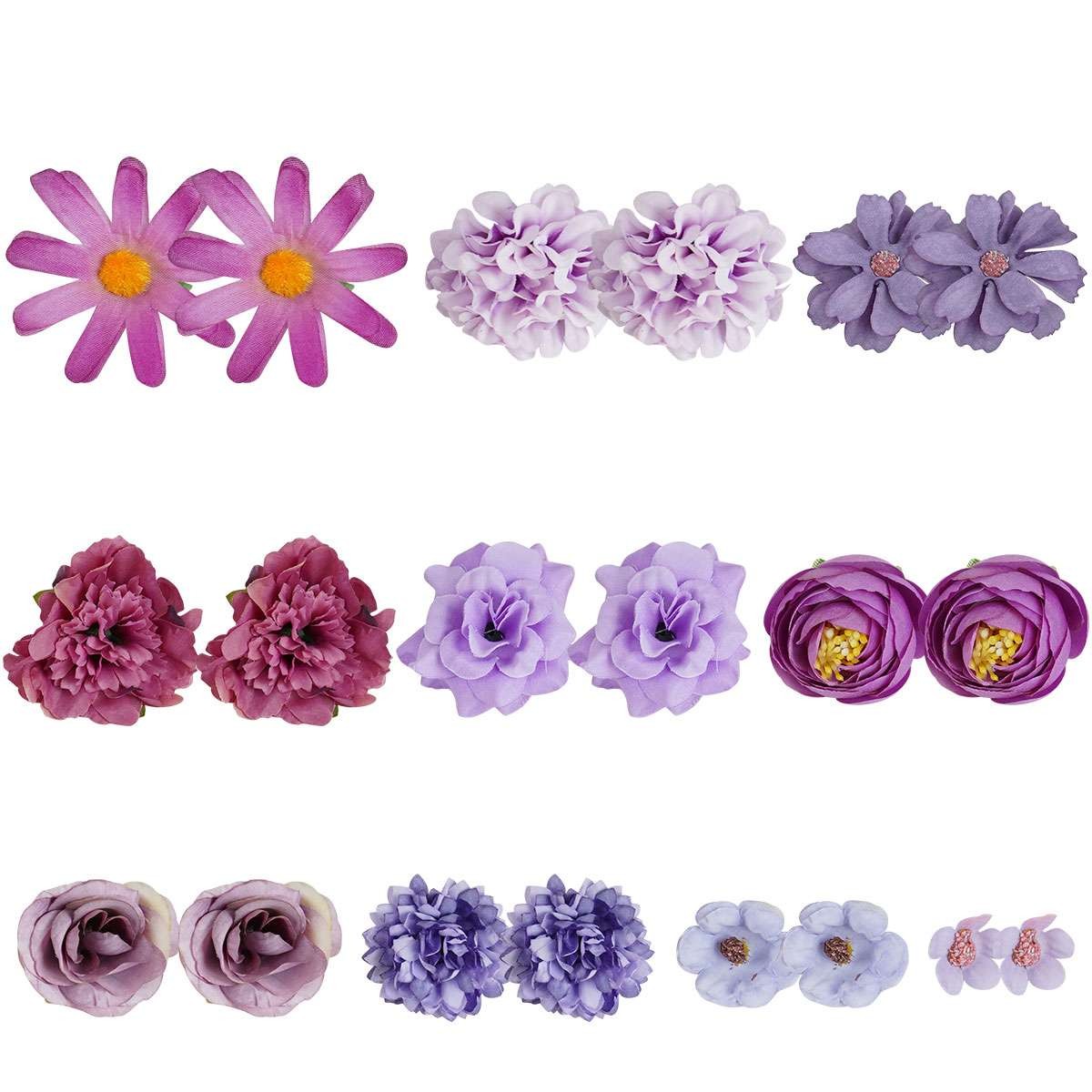20Pcs Pop Silk Artificial Fake Rose Flower Heads Bulk Craft Wedding Party Decor