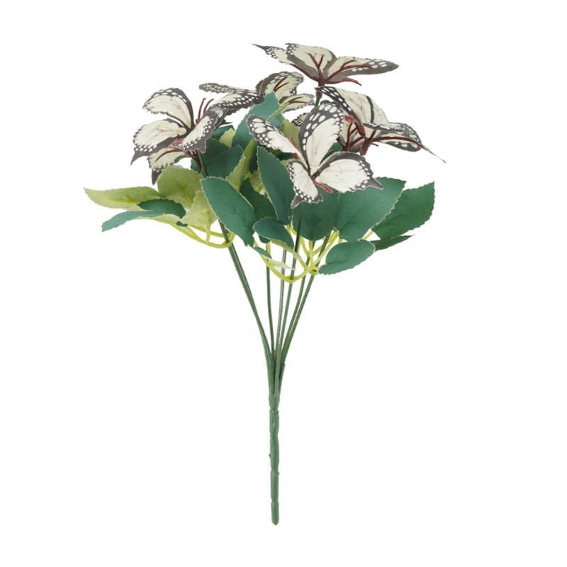 7 Head Artificial Butterfly Flowers Colorful Plastic Realistic Home Decors