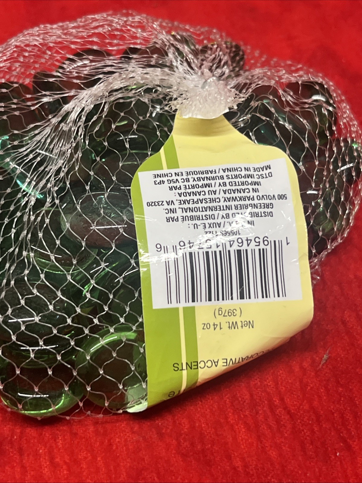 LOT OF 3 BAGS OF DECORATIVE ACCENT GLASS GEMS 14 OZ EACH – NEW