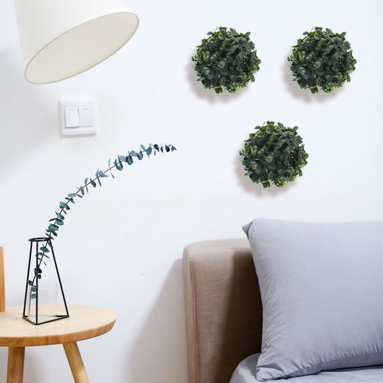 4 Pcs Artificial Grass Pendant 3.93 Inch Hanging Faux Grass Topiary Balls for…