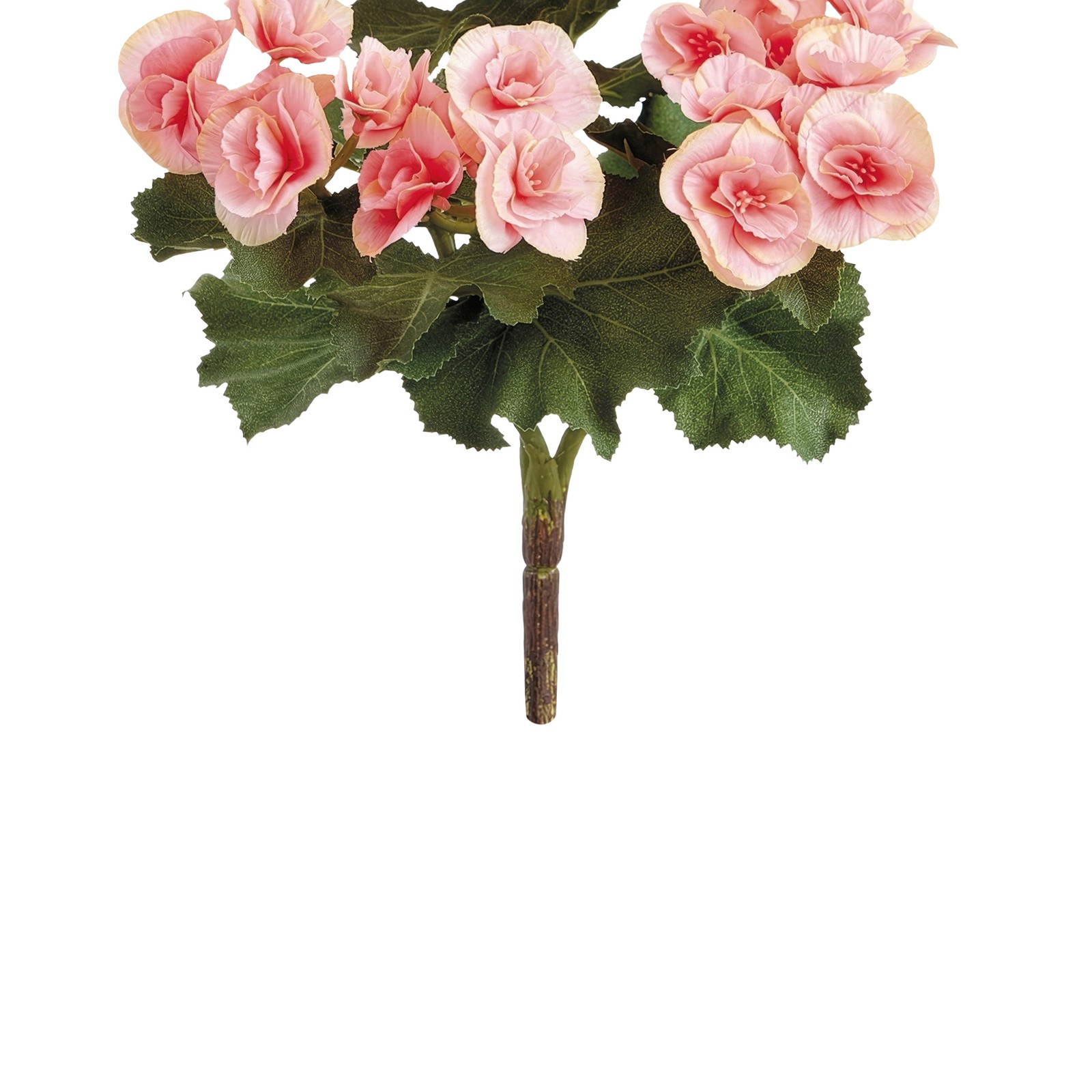 Allstate 10″ Pink and Green Artificial Begonia Floral Bush