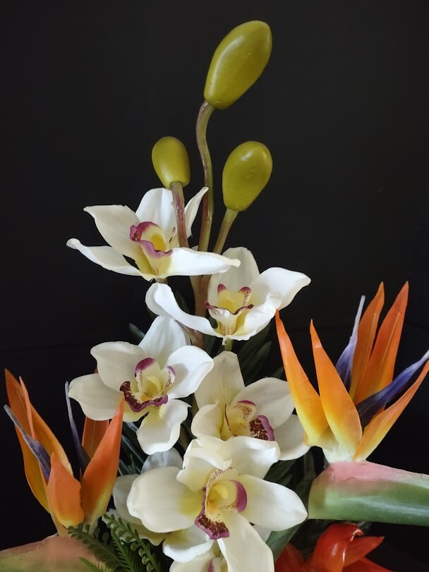 Artificial Tropical table centerpiece