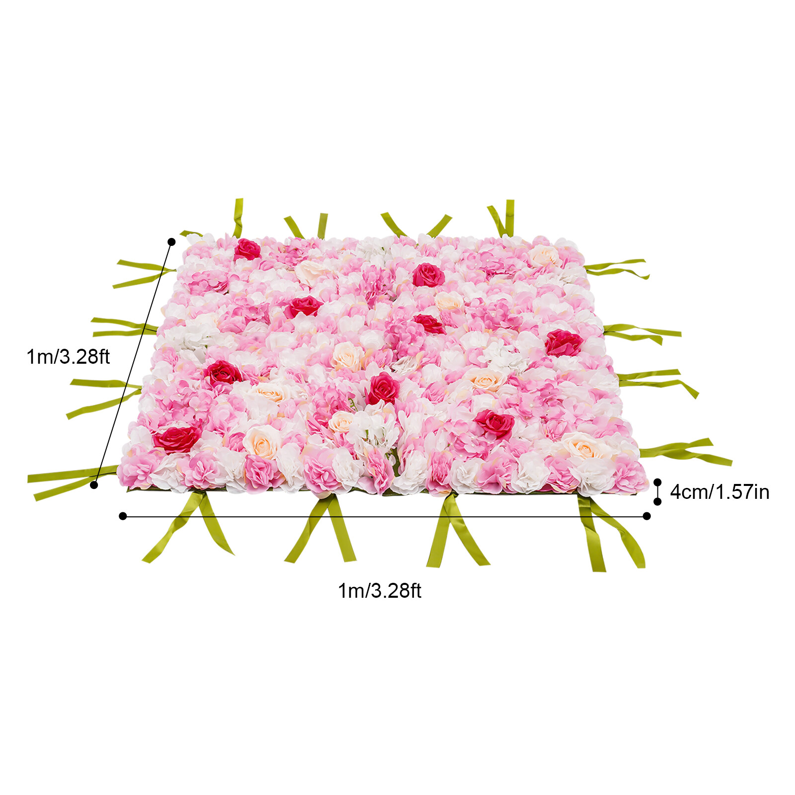 1m Artificial Rose Hydrangea Flower Wall Panels Wedding Bouquet Display New