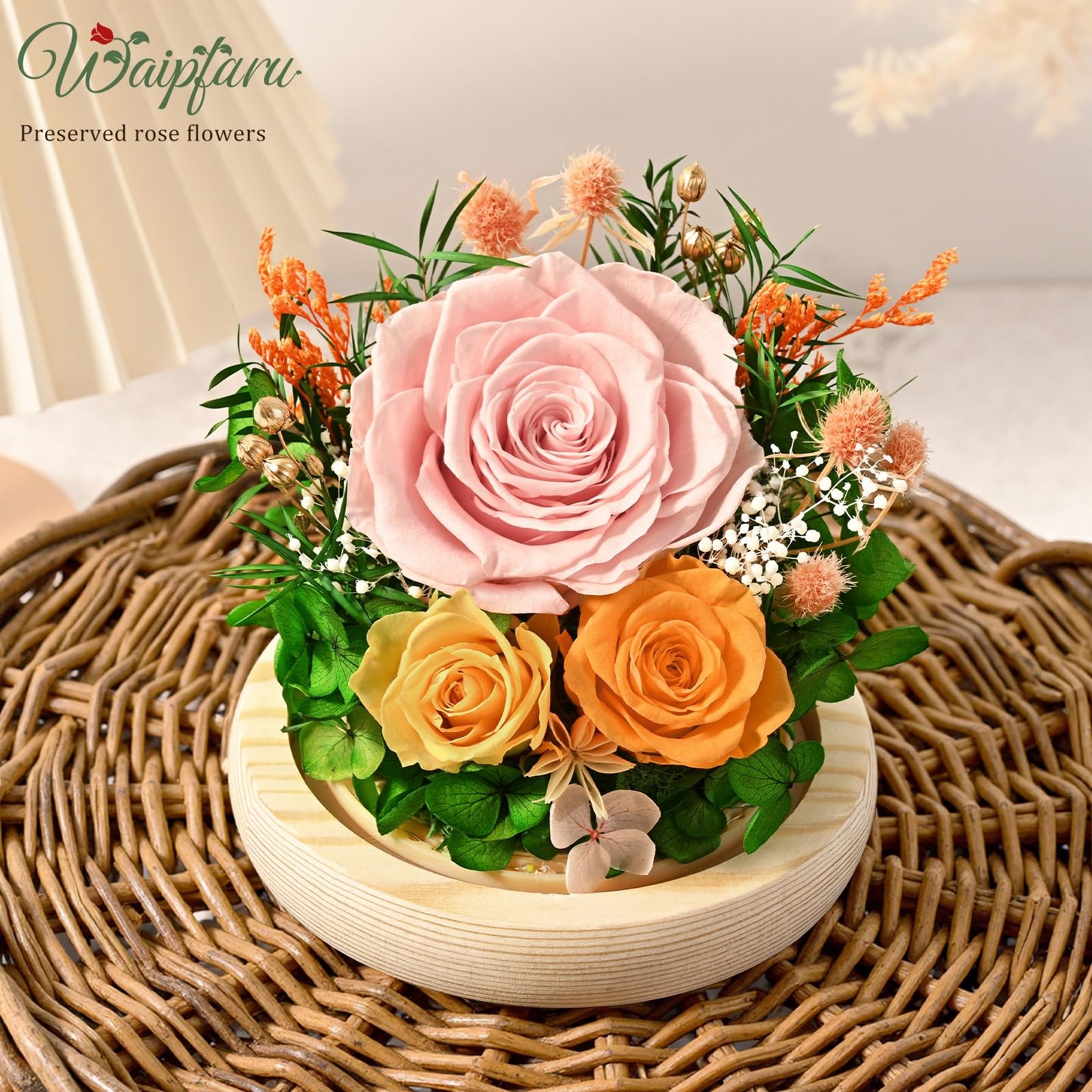 Flowers for Delivery , Forever Fresh Preserved Flowers in Glass Dome, Eternal…