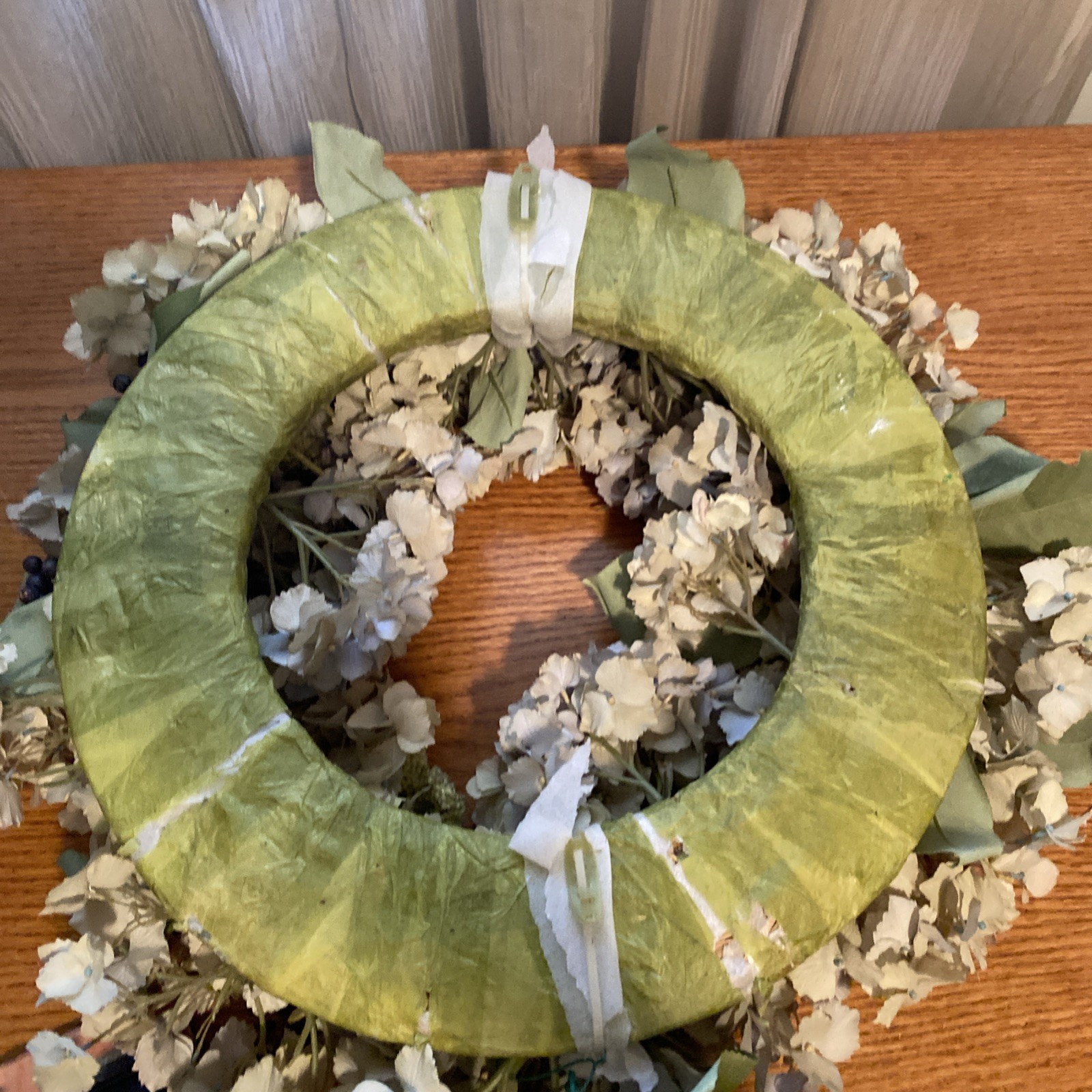 Hydrangea Wreath Artificial Wreaths 40cm Garland Rustic Large Spring Wreaths for